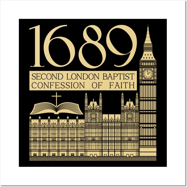 Reformed christian art. Second London Baptist Confession of Faith - 1689. Wall Art by Reformer